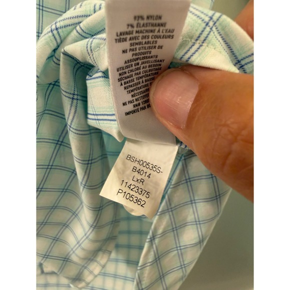 Bonobos Men's Slim Fit Long Sleeve Button Down Shirt Plaid Light Blue Size L - Picture 5 of 8